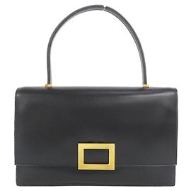 Bolsa Hermès Ege em couro de vitelo box preto Preto
