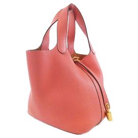 Hermès Bolsa Hermes Picotin Lock PM Rosa