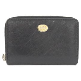 Gucci Interlocking G Leather Coin Case Black