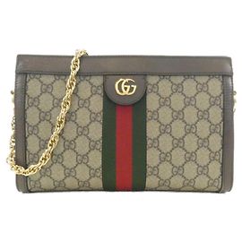Borsa a Spalla Gucci Ophidia Marrone Beige