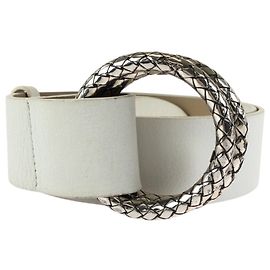 Cinto de couro branco Bottega Veneta Branco