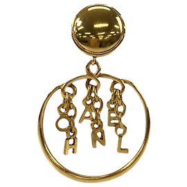 Boucles d'oreilles à clip plaquées or Chanel Doré