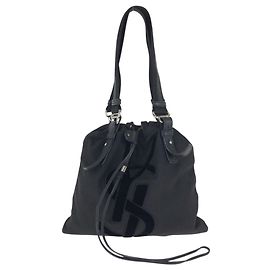 Yves Saint Laurent Rive Gauche Vintage Kahala Drawstring Bag Black