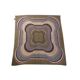 Gucci Seidenschal Braun Pink Blau Beige Grau