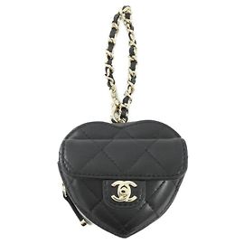 Charm per borsa in pelle Chanel AP4838 Nero D'oro