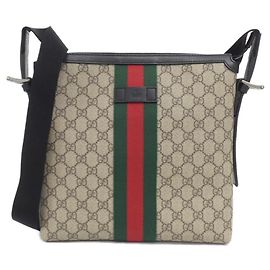 Gucci 387111 KHNGN Shoulder Bag Black Beige