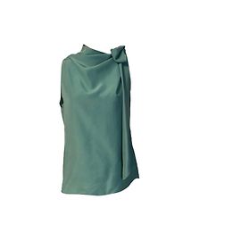 Top de seda Blumarine Verde