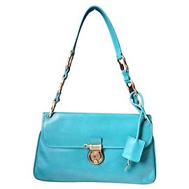 Borsa a tracolla in pelle Burberry Turchese