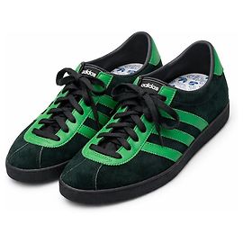 Adidas London Baskets - Daim Noir et Vert Noir Vert