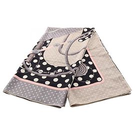 Hermès Sciarpa Hermes Carre Geant 140 Clic Clac a Pois Marrone Nero Multicolore