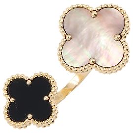 Anillo Magic Alhambra Entre Dedos Van Cleef & Arpels Castaño Negro Dorado