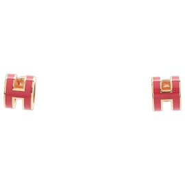 Hermès Orecchini Hermes Mini Pop H Rosa D'oro