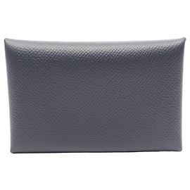 Hermès Hermes Calvi Blue Nuit Wallet Navy blue