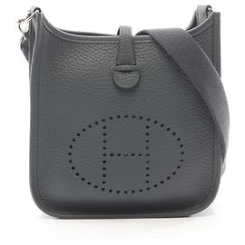 Hermès Bolsa de ombro Hermes Evelyne TPM Amazon Gris Misty Marrom