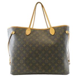 Louis Vuitton Monogram Neverfull GM Handbag Brown