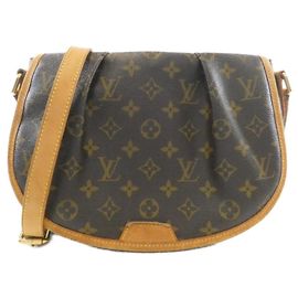 Sac à l'épaule Louis Vuitton Monogram Menilmontant PM Marron