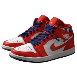 Autre Marque Nike Air Jordan 1 Mid SE High-Top Sneaker Weiß Rot Blau Mehrfarben