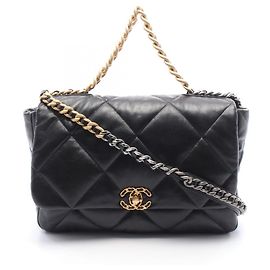 Chanel 19 Dixneuf Maxi 2-Way Handbag Black
