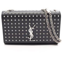 Bolsa de Ombro Yves Saint Laurent Kate Medium Studded Preto