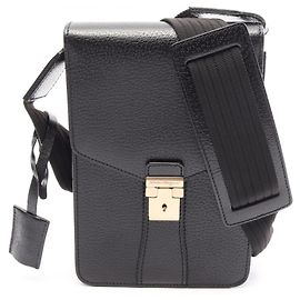 Bolsa de ombro em couro Salvatore Ferragamo Preto