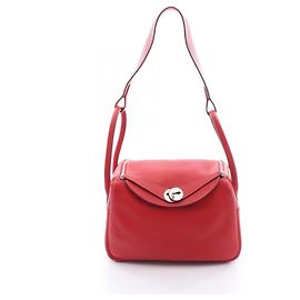 Hermès Hermes Lindy 26 Verso Rouge Casaque Rose Jaipur Shoulder Bag Rouge