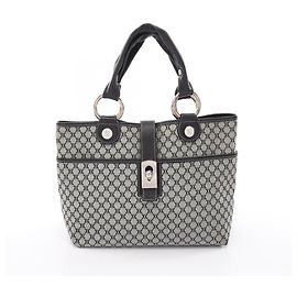 Céline Bolsa Tote Celine Macadam Marrom Preto