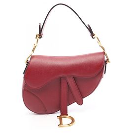 Christian Dior Mini Saddle Bag in Bordeaux Dark red