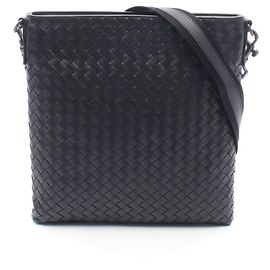 Bottega Veneta Intrecciato Shoulder Bag Black