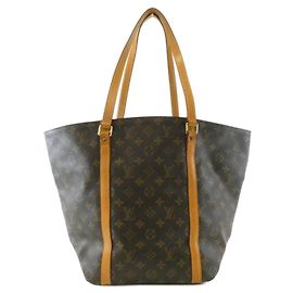 Louis Vuitton Monogram Sac Shopping Handbag Brown