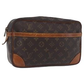 LOUIS VUITTON Monogram Compiegne 28 Clutch Bag M51845 LV Auth BA14316 Monograma
