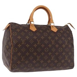 LOUIS VUITTON Bolsa Monogram Speedy 35 M41524 LV Auth 191994A Monograma
