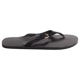Louis Vuitton Black Leather Sandals Men Size 43 Black