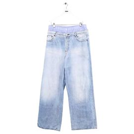Acne Blaue weite Hose Blau