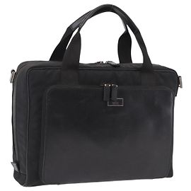 Borsa GUCCI in tela nera e argento Auth bs36102 Nero Argento