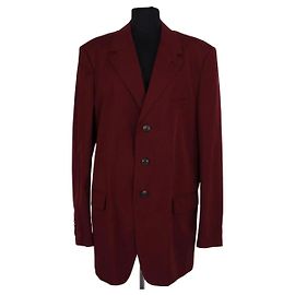 Dries Van Noten Cotton Jacket Burgundy Dark red