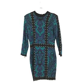 Robe Balmain verte en viscose Vert