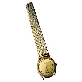 Relógio de pulso de malha dourada Vintage Dior Gold-Tone Dourado