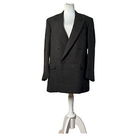 Vintage Balenciaga Men's Wool Blend Blazer Grey M Grey