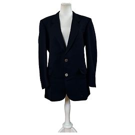 Blazer in cotone vintage Dior da uomo blu navy e oro M Blu navy
