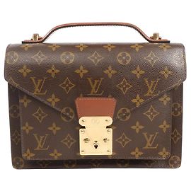 Sac à main Louis Vuitton Monceau en toile Monogram marron M51187 Marron