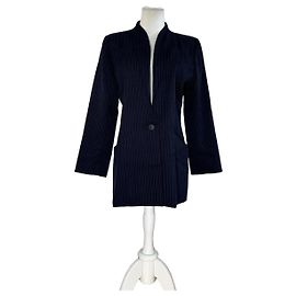 Chloé Vintage Chloe Wool Blazer Navy L Navy blue