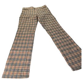 Pantaloni Vintage Burberry Check in misto cotone Beige M Beige