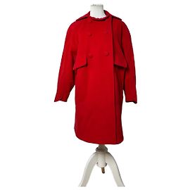 Vintage Fendi Wool Blend Coat Red L Red