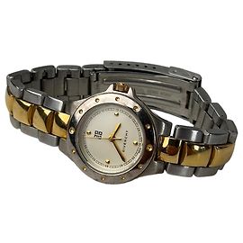 Reloj de pulsera vintage Givenchy en acero inoxidable plata y oro Plata