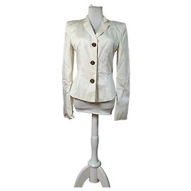 Salvatore Ferragamo Blazer in cotone vintage Ferragamo Crema L Beige