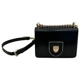 Dior Diorama Club Borsa a Tracolla Pelle Nera Nero