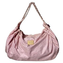 Bolsa Hobo Pinko em couro metálico rosa Rosa