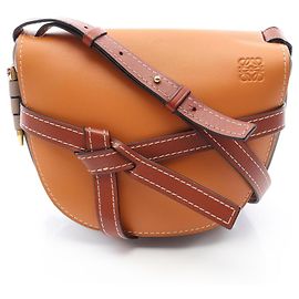 Sac Loewe Gate Bag Small Marron Beige Cuir Marron Beige
