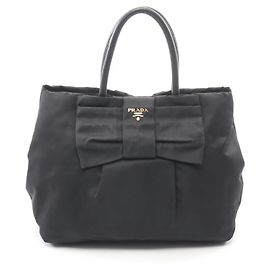 Sac à main Prada TESSUTO FIOCCO Ribbon Noir