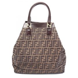 Borsa Tote Fendi Zucca Marrone Nero